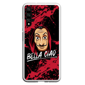 Чехол для Honor 20 с принтом БУМАЖНЫЙ ДОМ LA CASA DE PAPEL BELLA CIAO в Кировске, Силикон | Область печати: задняя сторона чехла, без боковых панелей | bella ciao | la casa de papel | бумажный дом | ла каса де | ла каса де папель | ла каса де пепел | лакаса | сериал | фильм