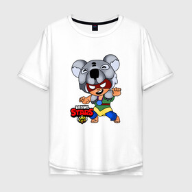 Мужская футболка хлопок Oversize с принтом Koala Nita из Brawl Stars в Кировске, 100% хлопок | свободный крой, круглый ворот, “спинка” длиннее передней части | brawl stars | games | koala | nita | бравл старс | игры | коала | нита | персонажи