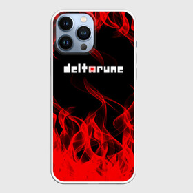 Чехол для iPhone 13 Pro Max с принтом Deltarune Fire. в Кировске,  |  | deltarune | deltarune 2 | fire | game | undertale символ | дельта | дельтарун | дельтарун 2 | знак руин андертейл | значок дельтарун пиксель | игра | огонь | руна