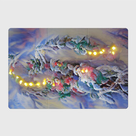 Магнитный плакат 3Х2 с принтом Уютное новогоднее настроение в Кировске, Полимерный материал с магнитным слоем | 6 деталей размером 9*9 см | Тематика изображения на принте: гирлянда | дед мороз | зима | новый год | огни | подарки | праздник | рождество | снегурочка | тренд