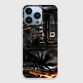 Чехол для iPhone 13 Pro с принтом Стиль терминатора в Кировске,  |  | байкер | будущее | киберпанк | киборг | кожа | натуральная кожа | робот | рокер | терминатор | фантастика | черная кожа | черный