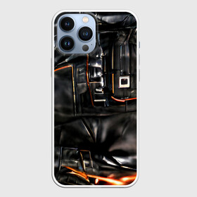 Чехол для iPhone 13 Pro Max с принтом Стиль терминатора в Кировске,  |  | байкер | будущее | киберпанк | киборг | кожа | натуральная кожа | робот | рокер | терминатор | фантастика | черная кожа | черный
