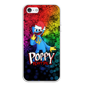 Чехол для iPhone 5/5S матовый с принтом POPPY PLAYTIME НОВОГОДНИЙ ПОППИ ПЛЕЙТАЙМ в Кировске, Силикон | Область печати: задняя сторона чехла, без боковых панелей | poppy playtime | игра | монстр | плэйтайм | попи плей тайм | попи плэй тайм | попиплейтам | попиплэйтайм | поппи плейтайм | поппиплэйтайм | хагги вагги | хаги ваги | хоррор