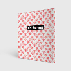 Холст квадратный с принтом DELTARUNE PATTERN LOGO в Кировске, 100% ПВХ |  | deltarune | deltarune 2 | game | patern | pattern | undertale символ | дельта | дельтарун | дельтарун 2 | знак руин андертейл | значок дельтарун пиксель | игра | патерн | паттерн | руна