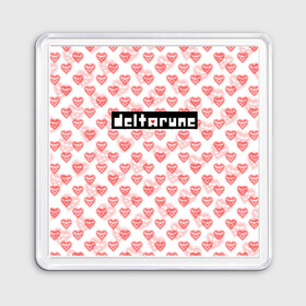 Магнит 55*55 с принтом DELTARUNE PATTERN LOGO в Кировске, Пластик | Размер: 65*65 мм; Размер печати: 55*55 мм | deltarune | deltarune 2 | game | patern | pattern | undertale символ | дельта | дельтарун | дельтарун 2 | знак руин андертейл | значок дельтарун пиксель | игра | патерн | паттерн | руна