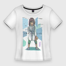 Женская футболка 3D Slim с принтом InsideJob White theme в Кировске,  |  | Тематика изображения на принте: cognito | cognito inc | корпорация заговор | мутанты | экстрасенсы