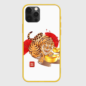 Чехол для iPhone 12 Pro с принтом Золотой тигр 2022 Tigr в Кировске, силикон | область печати: задняя сторона чехла, без боковых панелей | 2022 | new year | tiger | water tiger | водяной тигр | символ года