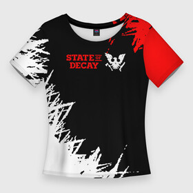 Женская футболка 3D Slim с принтом [State of Decay]  Стадия разложения в Кировске,  |  | state of decay | survival horror | undead labs | загнивающий штат | зомби апокалипсис | стадия разложения | стейт оф декай