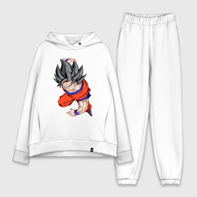 Женский костюм хлопок Oversize с принтом Son Goku (Dragon Ball Z) в Кировске,  |  | anime | dragonball | goku | аниме | анимэ | гоку | драконий | жемчуг | манга