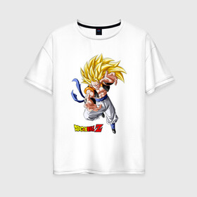 Женская футболка хлопок Oversize с принтом Dragon Ball Z Драконий жемчуг Зет в Кировске, 100% хлопок | свободный крой, круглый ворот, спущенный рукав, длина до линии бедер
 | anime | dragonball | goku | аниме | анимэ | гоку | драконий | жемчуг | манга