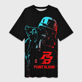 Платье-футболка 3D с принтом Point Blank (Project Blackout) в Кировске,  |  | ctforce | free rebels | point blank | project blackout | динозавр | игры | миротворец | повстанец