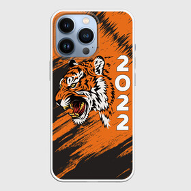 Чехол для iPhone 13 Pro с принтом ТИГР 2022 | TIGER 2022 в Кировске,  |  | 2022 | 22 | animal | beast | christmas | merry | new | predator | tiger | year | водяного | водяной | год | животное | животные | зверь | новый | полосатый | полосы | рождество | тигр | тигра | хищник