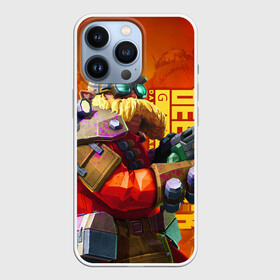 Чехол для iPhone 13 Pro с принтом Deep Rock Galactic Инженер в Кировске,  |  | Тематика изображения на принте: deep rock galactic | miner | the driller | the engineer | the gunner | the scout | бурильщик | дворф | игры | инженер | разведчик | стрелок | шахтёр