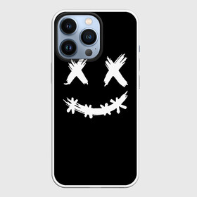 Чехол для iPhone 13 Pro с принтом Fake smile в Кировске,  |  | brush strokes | crosses | fake smile | scary | smile | кресты | мазки кистью | смайл | страшная | фальшивая улыбка