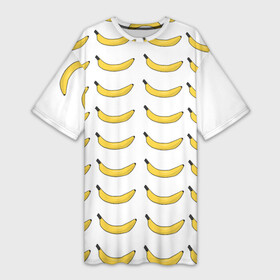 Платье-футболка 3D с принтом Крупный Банановый рай в Кировске,  |  | fyfy | fyfys | hfq | банановыйрай | бананы | рай