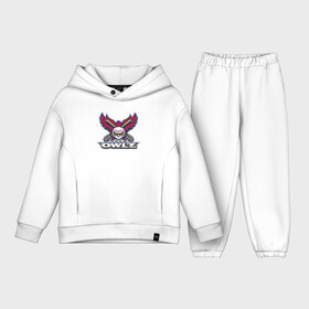 Детский костюм хлопок Oversize с принтом Orem Owlz   baseball team в Кировске,  |  | baseball | bat | beak | claws | eyes | orem | owl | paws | sport | team | usa | utah | view | wings | бейсбол | бита | взгляд | глаза | клюв | когти | крылья | лапы | орем | сова | спорт | сша | филин | юта