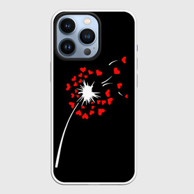 Чехол для iPhone 13 Pro с принтом Сердечный одуванчик в Кировске,  |  | feelings | fly away | hearts | hearty dandelion | holiday | love | valentines day | день святого валентина | любовь | праздник | разлетаются | сердечный одуванчик | сердца | чувства