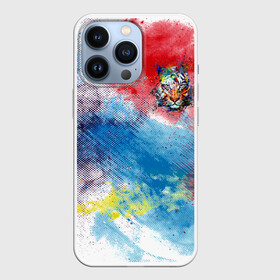 Чехол для iPhone 13 Pro с принтом Красочный лев на цветном облаке в Кировске,  |  | животные | краски | красочно | лев | радуга