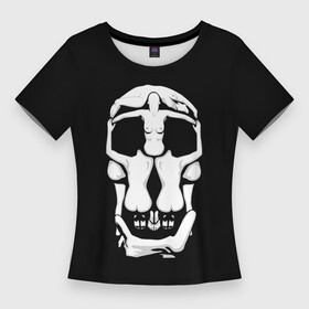 Женская футболка 3D Slim с принтом Voluptas Mors  Salvador Dali в Кировске,  |  | dali | mors | salvador | skull | voluptas | дали | испания | испанский | картина | сальвадор | художник | череп