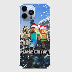 Чехол для iPhone 13 Pro Max с принтом НОВЫЙ ГОД В МАЙНКРАФТ   WINTER IS MINECRAFT 2022 в Кировске,  |  | 2022 | block | creeper | cube | minecraft | piggy | pixel | tnt | блок | гаст | геометрия | дед мороз | зима близко | крафт | крипер | кубики | майнкрафт | новогодний minecraft | новогодний майнкрафт | новый год | пиксели