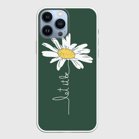 Чехол для iPhone 13 Pro Max с принтом let it be   будь как будет в Кировске,  |  | chamomile | flower | let it be | white petals | wildflower | белые лепестки | будь как будет | полевой цветок | ромашка | цветок