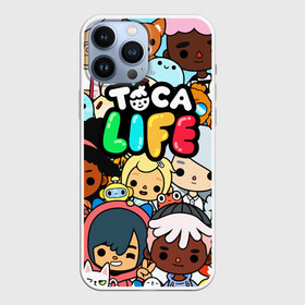 Чехол для iPhone 13 Pro Max с принтом Toca Life персонажи из игры в Кировске,  |  | toca boca | toca life | детская игра | игра | лого | логотип | персонажи | прикоснуться ко рту | тока бока