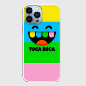 Чехол для iPhone 13 Pro Max с принтом Toca Boca Logo | Тока Бока в Кировске,  |  | logo | toca boca | детская игра | игра | лого | логотип | персонажи | прикоснуться ко рту | тока бока