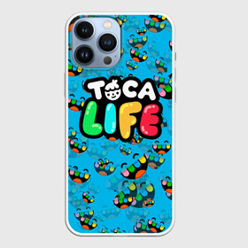 Чехол для iPhone 13 Pro Max с принтом Toca Boca logo blue | Тока Бока в Кировске,  |  | toca boca | детская игра | игра | лого | логотип | персонажи | прикоснуться ко рту | тока бока