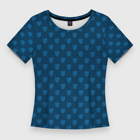 Женская футболка 3D Slim с принтом Bully (лого узор) в Кировске,  |  | Тематика изображения на принте: bully | buly | logo | tdrbully | били | билли | лого | рокстар | узор | хулиган