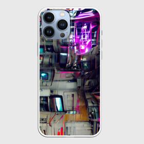 Чехол для iPhone 13 Pro Max с принтом Инженерия в Кировске,  |  | 2077 | cyberpunk | cyberpunk 2077 | detroit | detroit become human | human | будущее | железо | инженер | киберпанк | неон | разноцветный | схема | техника | техногенный | тренд | фантастика | энергия | яркий