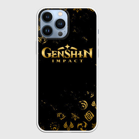 Чехол для iPhone 13 Pro Max с принтом GOLDEN SYMBOL GENSHIN IMPACT в Кировске,  |  | Тематика изображения на принте: genshin impact | heroes genshi | альбедо | барбара | беннет | бэй доу | венти | гань юй | джинн | дилюк | диона | кли | кэ цин | кэйа | лиза | мона | нин гуан | ноэль | путешественник | рэйзор | сахароза | син цю | синь янь