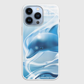 Чехол для iPhone 13 Pro с принтом Дельфин в лазурном океане в Кировске,  |  | dolphin | fin | ocean | rays | water | вода | дельфин | лучи | океан | плавник