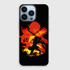 Чехол для iPhone 13 Pro с принтом DILUC FIRE GENSHIN IMPACT (НА СПИНЕ) в Кировске,  |  | Тематика изображения на принте: anime | diluc | genshin impact | аниме | геншен импакт | геншин импакт | геншин эмпакт | геншинимпакт | дилюк | игры | персонажи