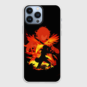 Чехол для iPhone 13 Pro Max с принтом DILUC FIRE GENSHIN IMPACT (НА СПИНЕ) в Кировске,  |  | Тематика изображения на принте: anime | diluc | genshin impact | аниме | геншен импакт | геншин импакт | геншин эмпакт | геншинимпакт | дилюк | игры | персонажи