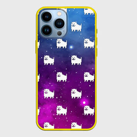 Чехол для iPhone 13 Pro Max с принтом UNDERTALE DOGS PATTERN SPACE в Кировске,  |  | asriel dreemurr | chara | dog | frisk | galaxy | gaster blaster | heart | neon | sans | space | undertale | азриэль дримурр | андертейл | галактика | гастер | космос | меттатон | неон | санс | сердце | собака | фриск | чара