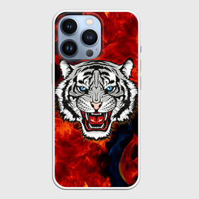 Чехол для iPhone 13 Pro с принтом ОГНЕННЫЙ ТИГР   FIRE TIGER в Кировске,  |  | Тематика изображения на принте: 2022 | beast | merry christmas | new year | red bow | santa hat | snow | tiger | winter | winter is coming | year of the tiger | год тигра | дед мороз | животные | звери | зверь | зима | зима 2022 | зима близко | новог | новогодни