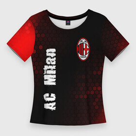Женская футболка 3D Slim с принтом AC MILAN  AC Milan + Графика в Кировске,  |  | ac | ac milan | acm | football | logo | milan | sport | клуб | лого | логотип | логотипы | милан | символ | символы | соты | спорт | форма | футбол | футбольная | футбольный