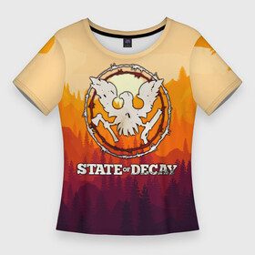 Женская футболка 3D Slim с принтом State of Decay  Логотип в Кировске,  |  | state of decay | загнивающий штат | зомби апокалипсис | состояние распада | стейт оф дикей