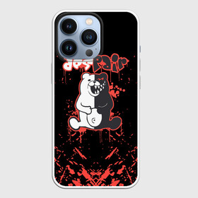 Чехол для iPhone 13 Pro с принтом monokuma monomi в Кировске,  |  | anime | bear | black  white | danganronpa | kurokuma | monodam | monokuma | monomi | monotaro | pink | rabbit | school | shirokuma | аниме | главарь | мoноми | монокума | черно белый | школа