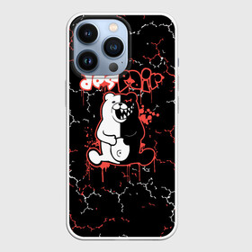 Чехол для iPhone 13 Pro с принтом monokuma монокума в Кировске,  |  | anime | bear | black  white | danganronpa | kurokuma | monodam | monokuma | monomi | monotaro | pink | rabbit | school | shirokuma | аниме | главарь | мoноми | монокума | черно белый | школа