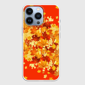 Чехол для iPhone 13 Pro с принтом Кленовый листопад в Кировске,  |  | autumn | bright colors | falling leaves | golden | leaves | maple | nature | золотая | клён | листопад | листья | осень | природа | яркие цвета