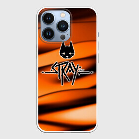 Чехол для iPhone 13 Pro с принтом Stray   Логотип в Кировске,  |  | stray | блуждающий кот | бродить | игра про кота | потерявшийся кот | стрей | стрэй