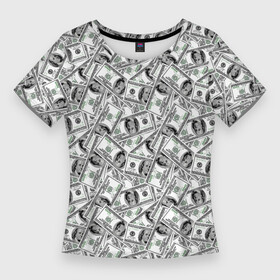 Женская футболка 3D Slim с принтом Миллионер (Millionaire) в Кировске,  |  | Тематика изображения на принте: бабки | баксы | банк | банкноты | бизнес | богатство | брокер | бумажник | бюджет | валюта | взятка | вор | деньги | доллары | евро | зарплата | золото | казино | капитал | касса | копилка | кошелёк