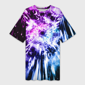 Платье-футболка 3D с принтом НЕОНОВЫЙ ВЗРЫВ  NEON BURST в Кировске,  |  | burst | explosion | neon | абстракция | взрыв | кислотный | краски | неон | неоноавый