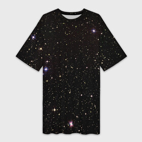 Платье-футболка 3D с принтом Ночное звездное небо в Кировске,  |  | Тематика изображения на принте: астрономия | вселенная | галактика | детские | звездное небо | звезды | космос | небо | созвездия