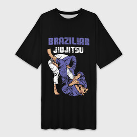 Платье-футболка 3D с принтом BRAZILIAN JIU JITSU  (BJJ) в Кировске,  |  | brazilian jiu jitsu | fighter | jujutsu | karate | боевые искусства | боец | бои | бойцовский клуб | болевой приём | борьба | воин | джиу джитсу | дзюдзюцу | дзюдо | единоборства | карате | кимоно | рукопашный бой | сила