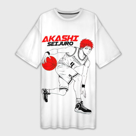 Платье-футболка 3D с принтом Akashi Seijuro  Kuroko no Basuke в Кировске,  |  | Тематика изображения на принте: akashi | akashi seijuro | kuroko no basuke | seijuro | vorpal swords | акаши | аниме | баскетбол куроко | манга | ракузан | сейджуро | сейджуро акаши | тейко