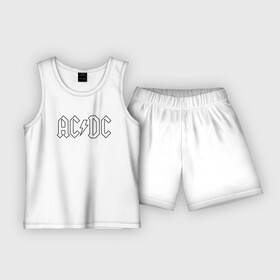 Детская пижама с шортами хлопок с принтом AC DC Logo Молния. в Кировске,  |  | ac dc | acdc | ас дс | асдс | музыка | рок