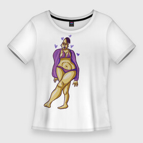 Женская футболка 3D Slim с принтом Пьянь болотная в Кировске,  |  | влюбленная | влюбленная женщина | женщина | любовь