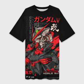 Платье-футболка 3D с принтом MBF P02 Gundam Astray Red Frame в Кировске,  |  | Тематика изображения на принте: anime | astray | astray red | astray red frame | gsa | gundam | mbf | mbfp02 | mobile suit | p02 | гундам | мбф